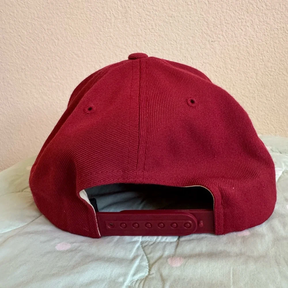 Brixton Men's Deep Red Hat with Logo Patch Snap Back